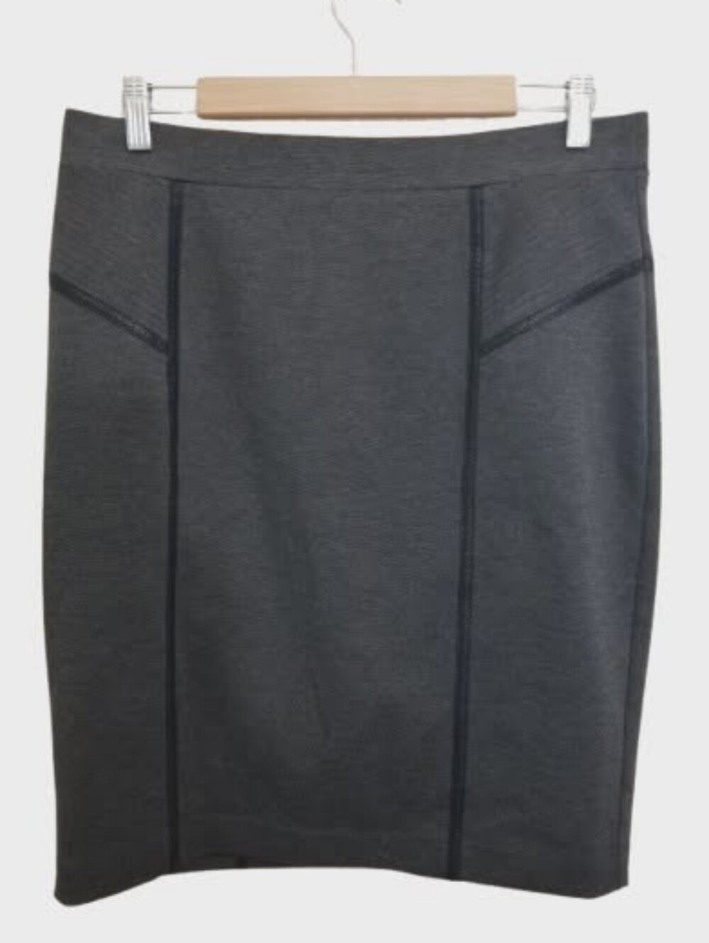 Apt. 9 Charcoal Gray Ponte Pencil Skirt Size Medium